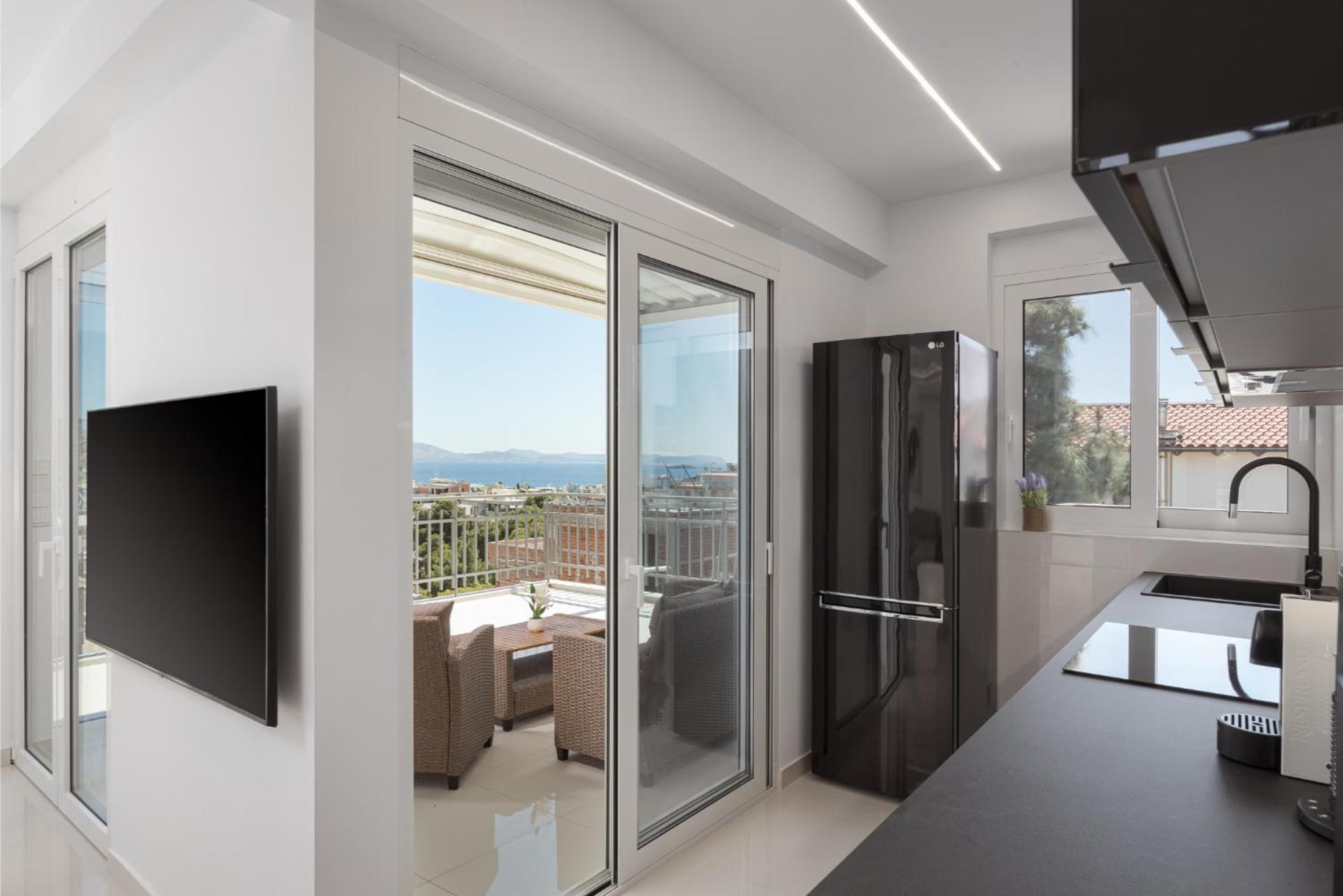 Athenian Riviera Penthouse Apartment Varkiza Bagian luar foto